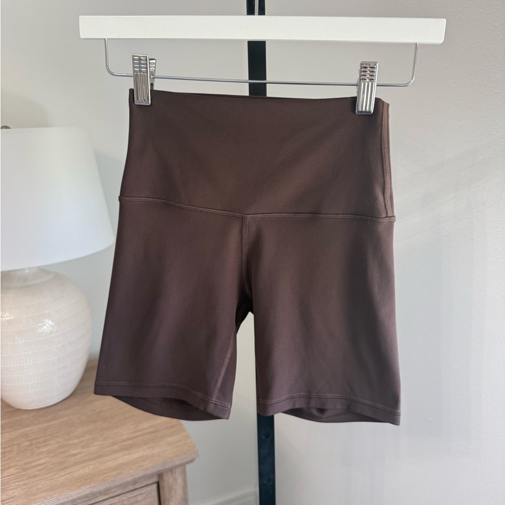 Lululemon Chocolate Brown Biker Shorts Size 2